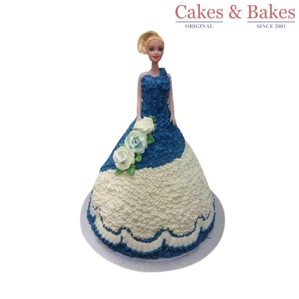 Barbie Blue Cake-WBC020