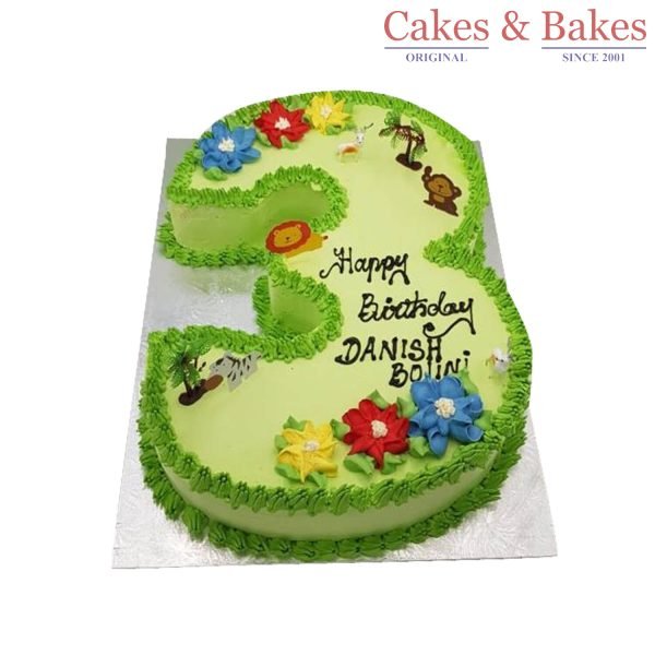 Forest Theme Number Cake-WNC-070