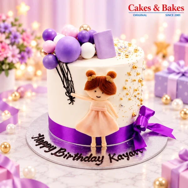 Purple Girl Birthday Cake
