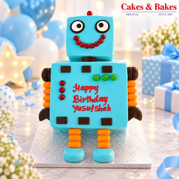 Robot Shape Birthday Cake